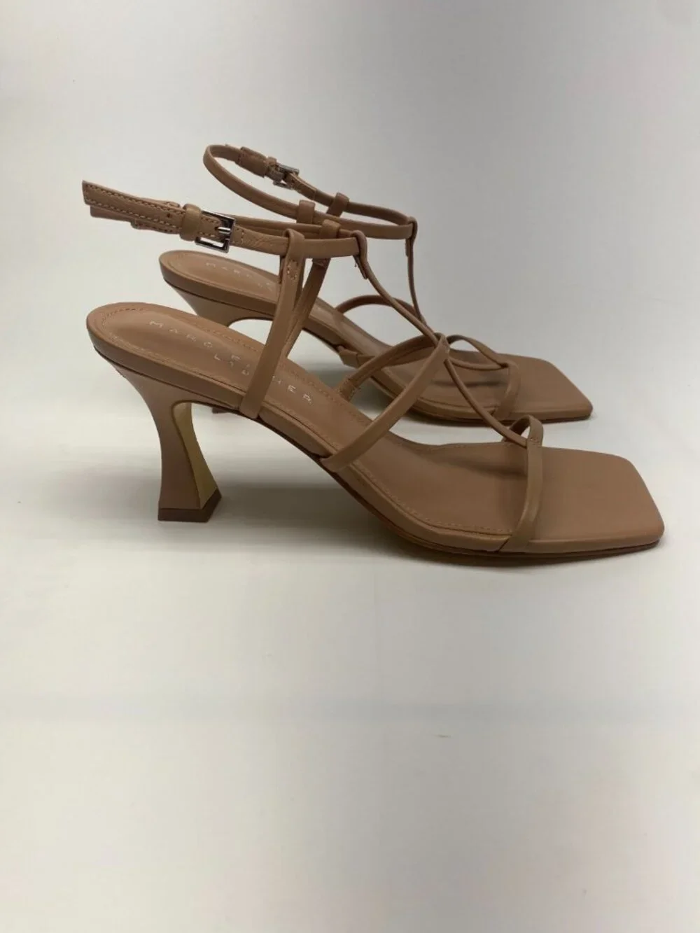 Marc Fisher LTD Womens Dennie Ankle Strap Square Toe Sandal Sz 8